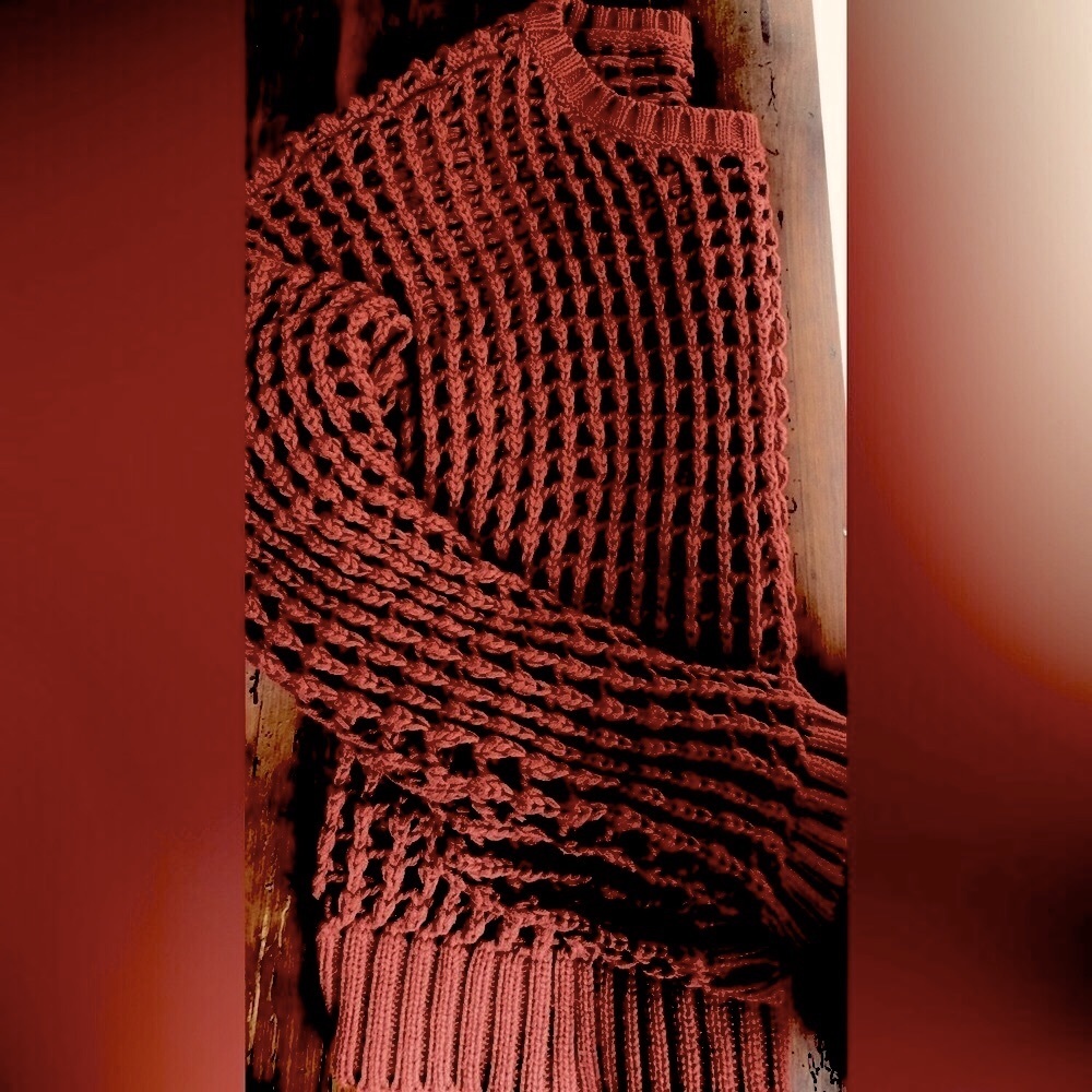 Express Rustic Chunky Open Knit Pull Over Sweater… - image 3